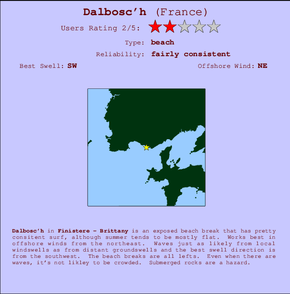 Talbosse break location map and break info
