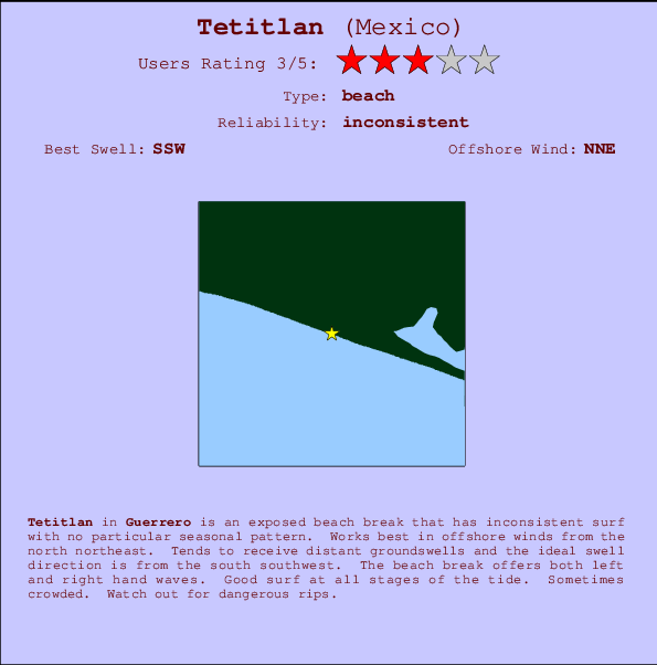 Tetitlan break location map and break info