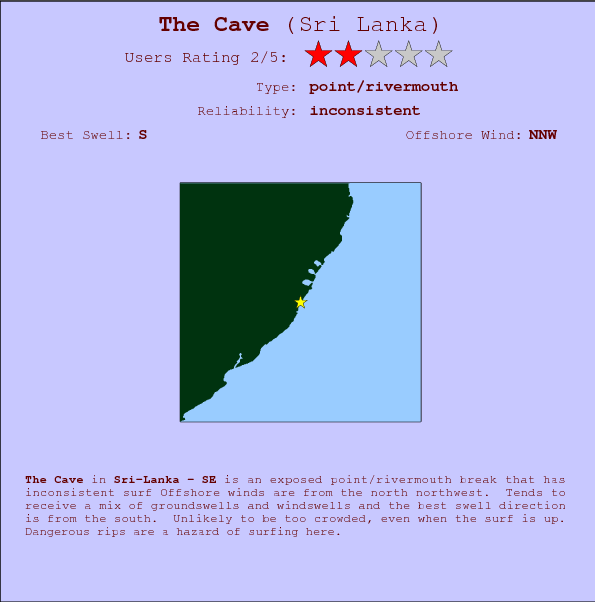 The Cave break location map and break info