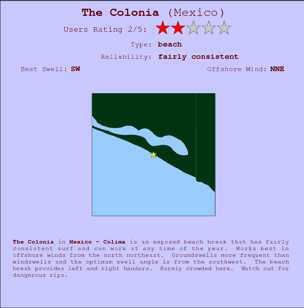 The Colonia break location map and break info
