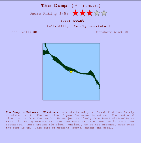 The Dump break location map and break info