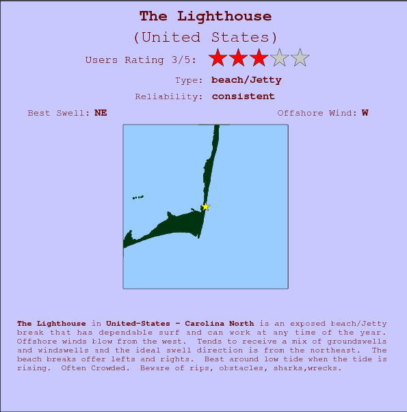The Lighthouse break location map and break info