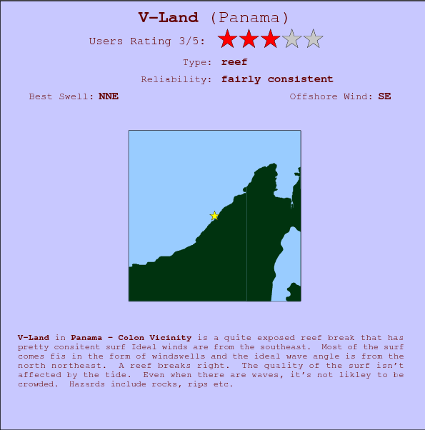 V-Land break location map and break info