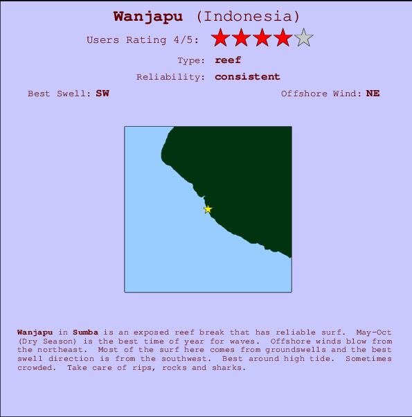 Wanjapu break location map and break info