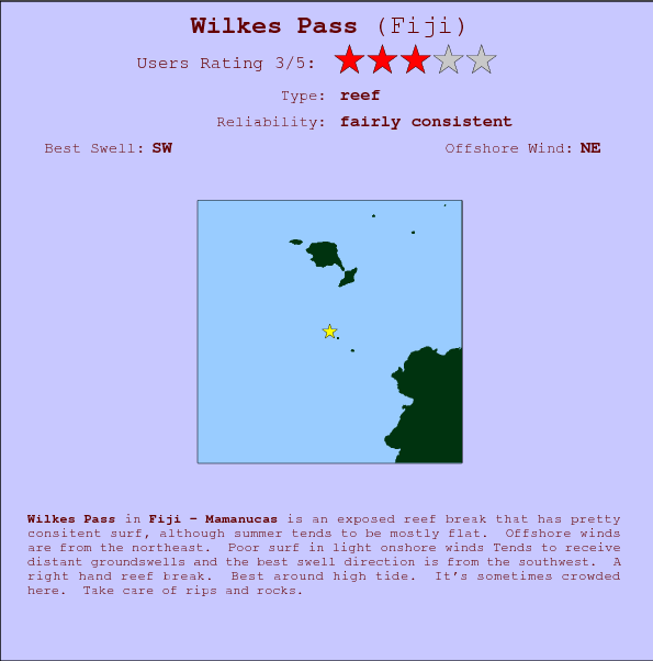 Wilkes Pass break location map and break info