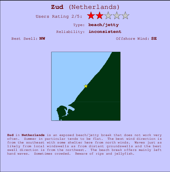 Zud break location map and break info