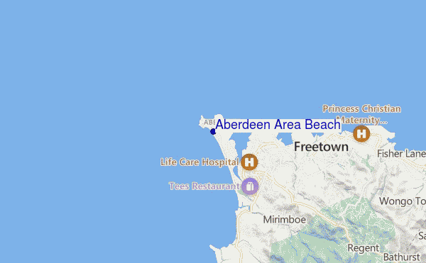 Aberdeen Area Beach location map