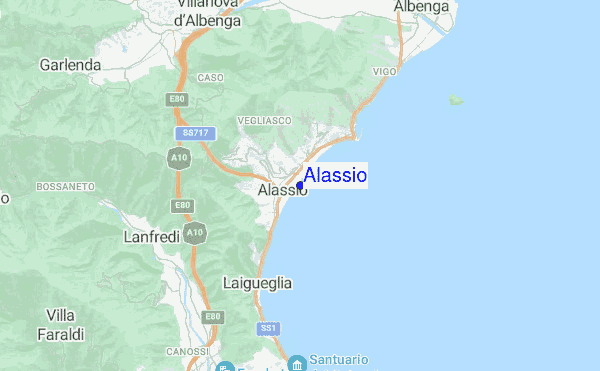 Alassio location map