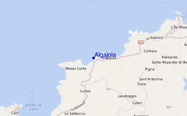 Algajola location map