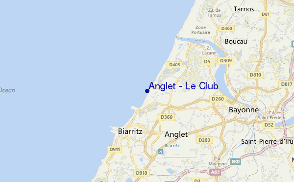 Anglet - Le Club location map