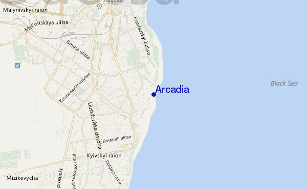 Arcadia location map