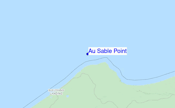 Au Sable Point location map