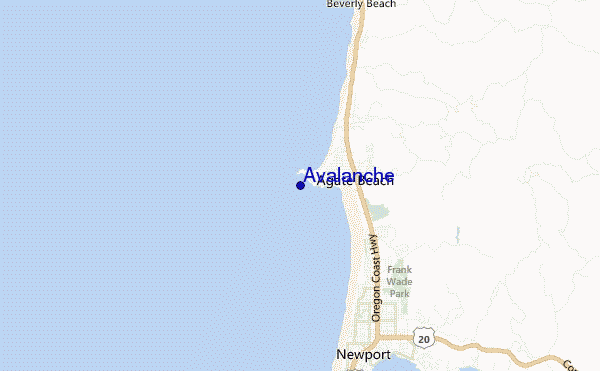 Avalanche location map