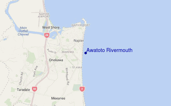 Awatoto Rivermouth location map