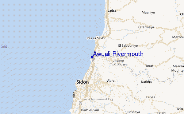 Awuali Rivermouth location map