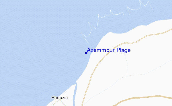 Azemmour Plage location map