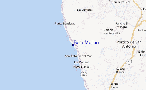 Baja Malibu location map