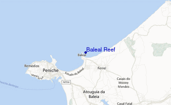 Baleal Reef location map