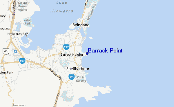 Barrack Point location map