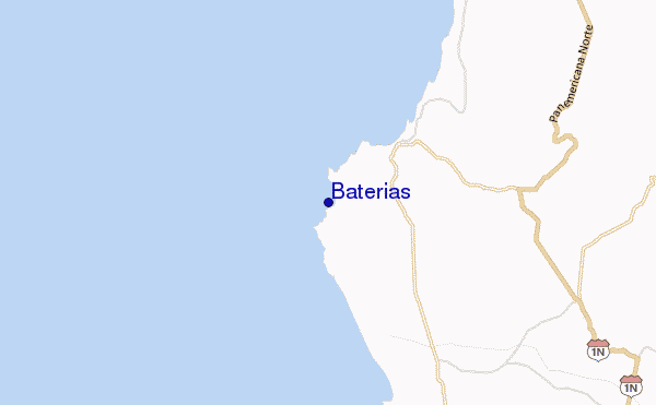 Baterias location map