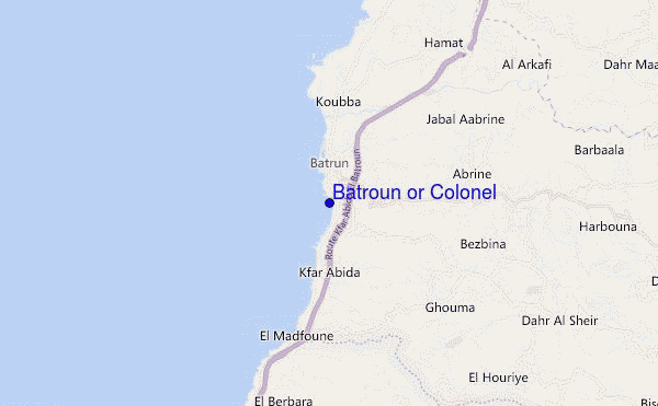 Batroun or Colonel location map