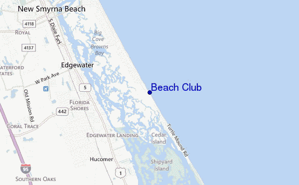 Beach Club location map