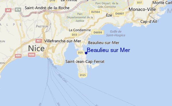 Beaulieu sur Mer location map