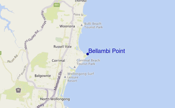 Bellambi Point location map