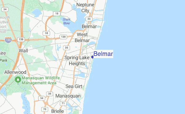 Belmar location map