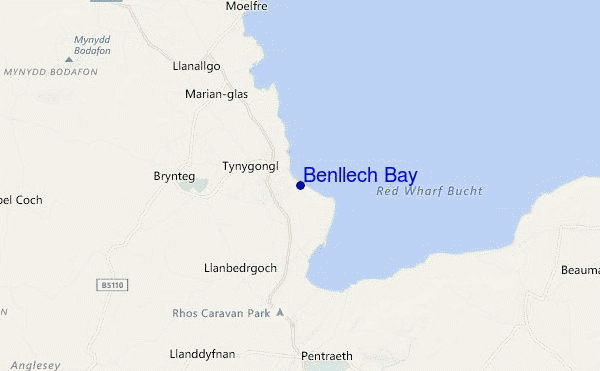Benllech Bay location map