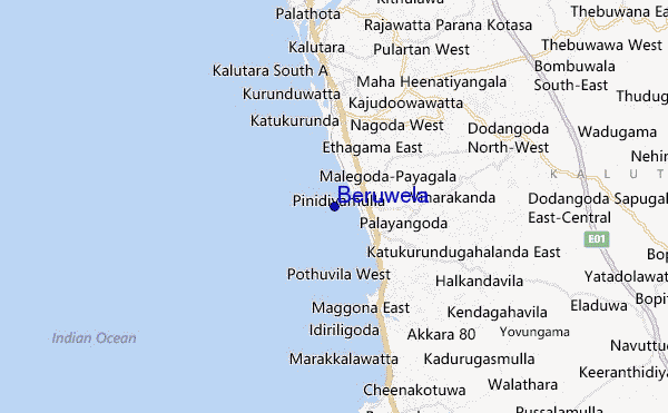 Beruwela location map