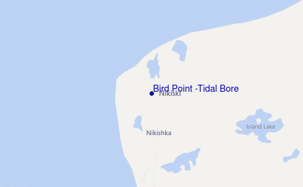 Bird Point (Tidal Bore) location map
