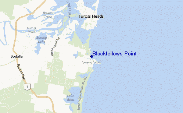 Blackfellows Point location map