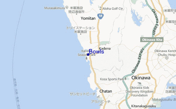 Bowls location map