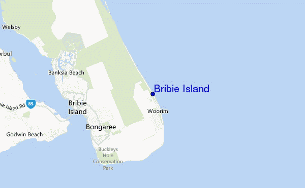 Bribie Island location map
