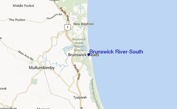 Brunswick River-South location map