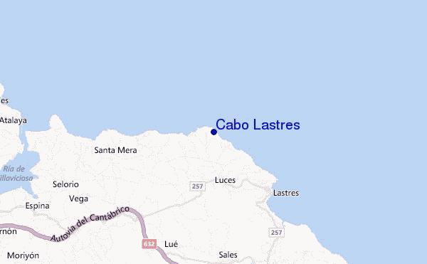 Cabo Lastres location map