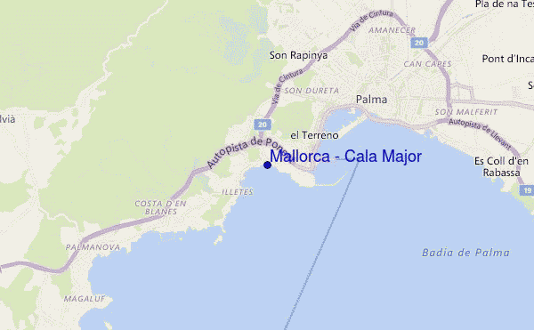 Mallorca - Cala Major location map