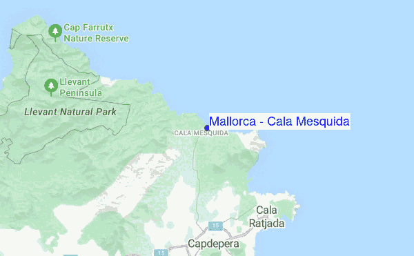 Mallorca - Cala Mesquida location map