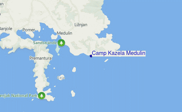Camp Kazela Medulin location map