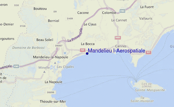 Mandelieu l'Aerospatiale location map