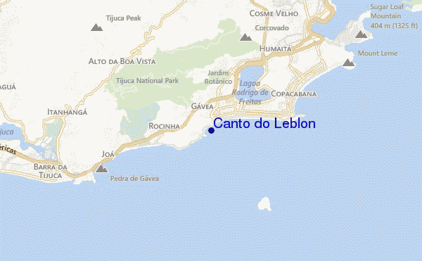 Canto do Leblon location map
