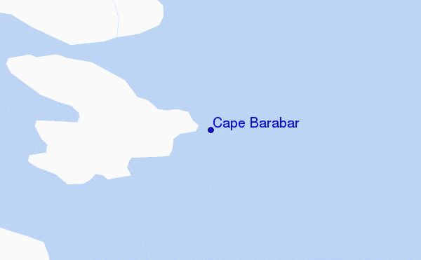 Cape Barabar location map