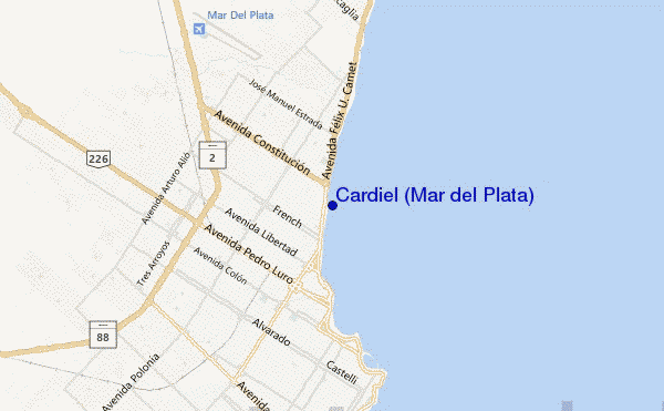 Cardiel (Mar del Plata) location map