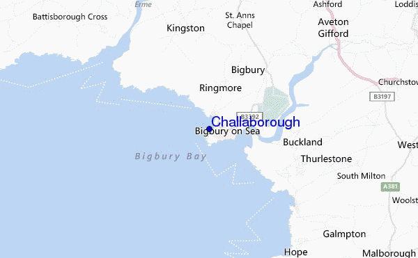 Challaborough location map