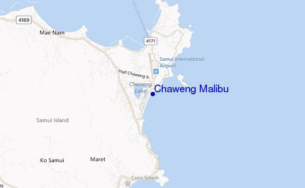 Chaweng Malibu location map