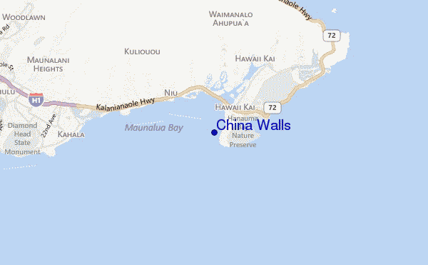 China Walls location map