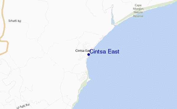 Cintsa East location map