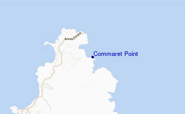 Commaret Point location map