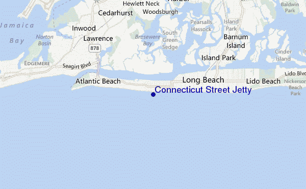 Connecticut Street Jetty location map